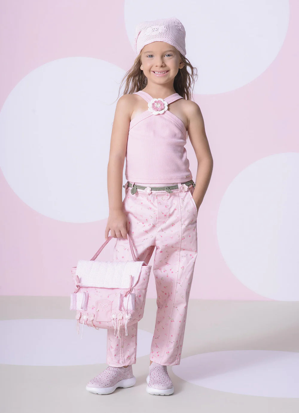 Cropped Ribana Flor Crochê Pituchinhus