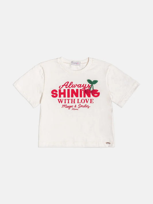 Blusa Infantil Menina Cereja Crochê Momi