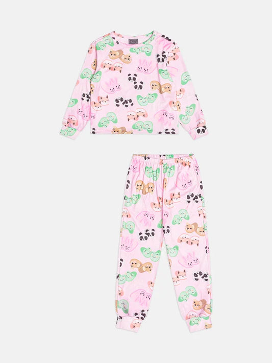 Pijama Infantil Rosa Pantufas Buá