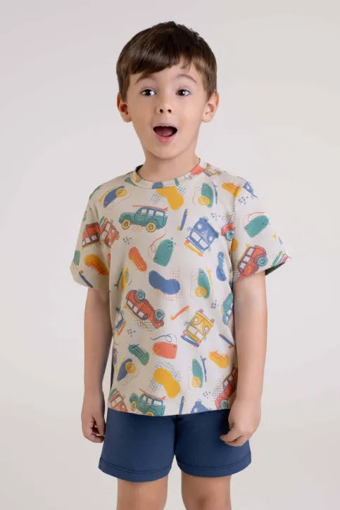 Pijama Infantil Verão Carros