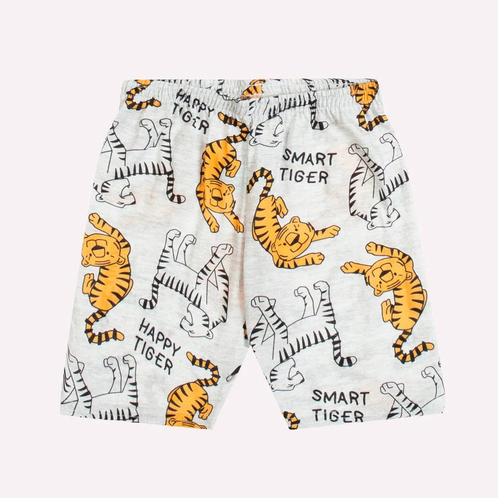 Pijama Infantil Menino Cinza Tigre