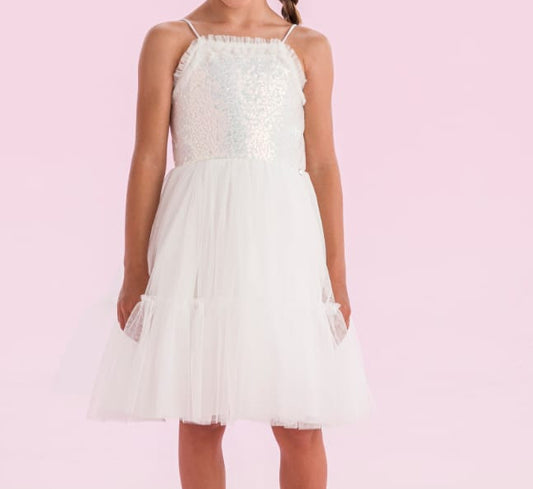 Vestido Infantil Festa Paetê Petit Cherie