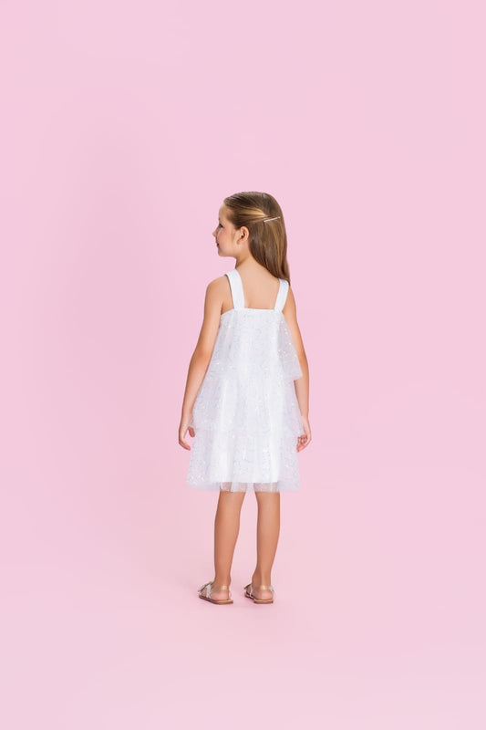 Vestido Infantil Camadas Branco Petit Cherie
