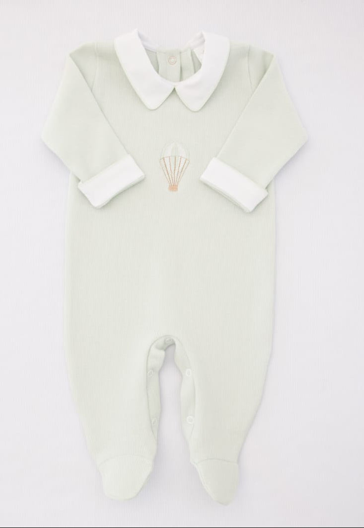 Macacão Masculino Bebê Balão Verde Buá