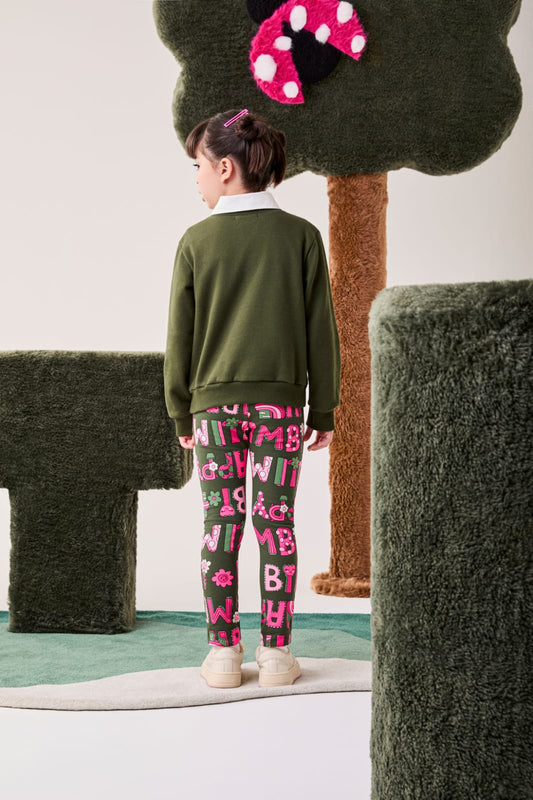Conjunto Infantil Moletom Verde Oliva Bimbi