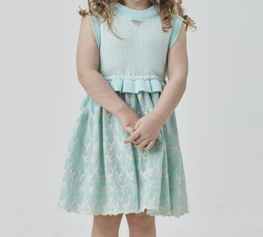 Vestido Tricot Turquesa UM+UM