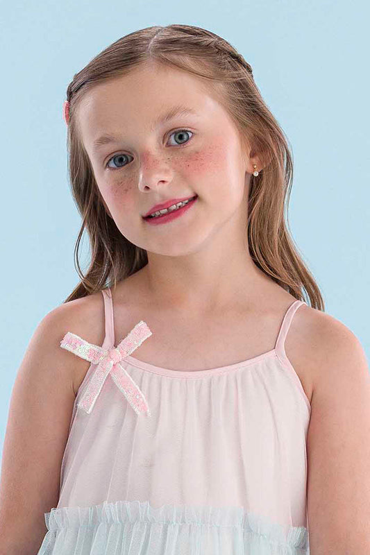 Vestido Infantil Midi Tule Colorido Mon Sucré