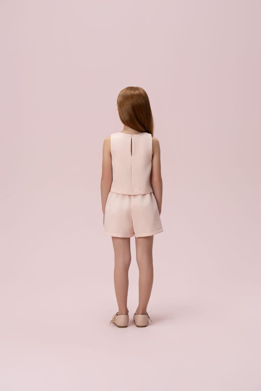 Conjunto Infantil Texturizado Rosa Petit Cherie