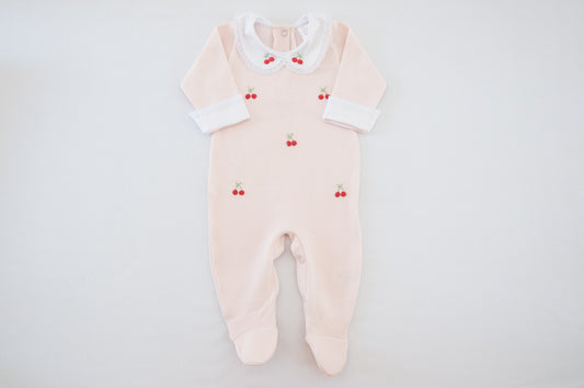 Macacão Bebê Cerejinha Rosa Buá