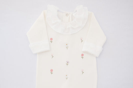 Macacão Bebê Jardim Sonhos Branco Buá