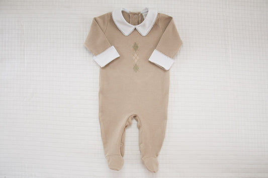 Macacão Bebê Escócia Bege Buá