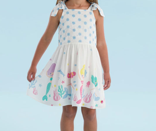 Vestido Infantil Sereias Mon Sucré