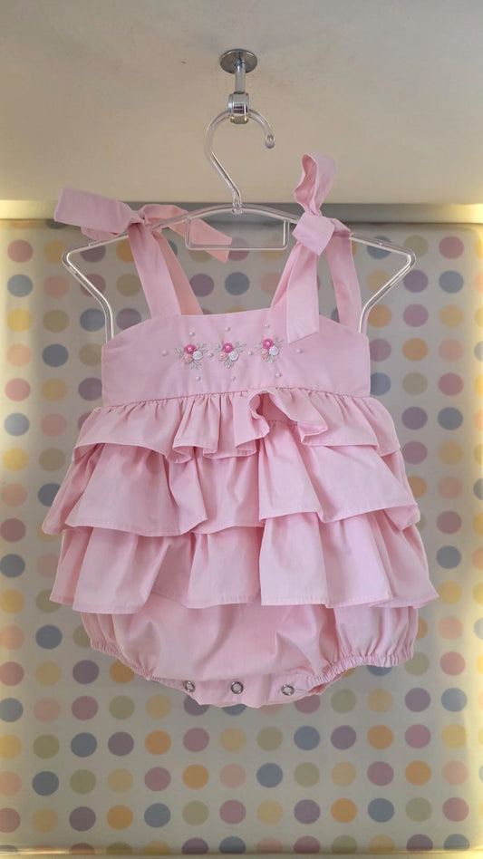 Homper Bebê Rosa Babados Buá