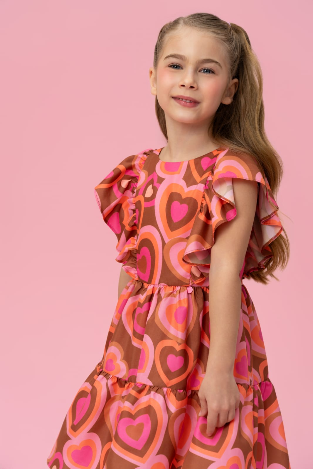 Vestido Infantil Corações Mon Sucré