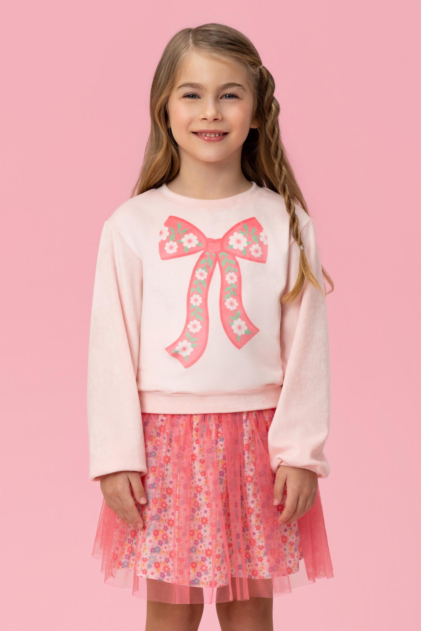 Conjunto Infantil Blusa Plush Laço Mon Sucré