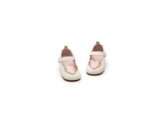 Sapatilha Bebê Bege Heart Tip Toey Joey