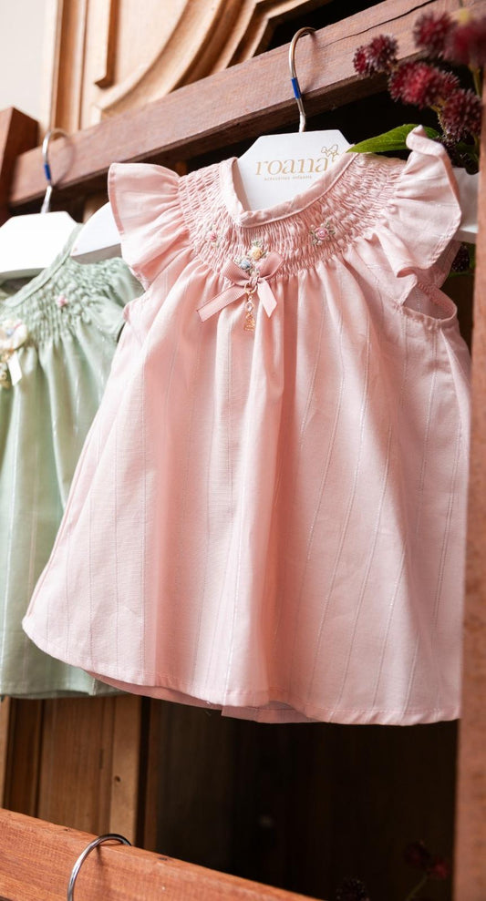 Vestido Bebê Casinha de Abelha Rosa Buá