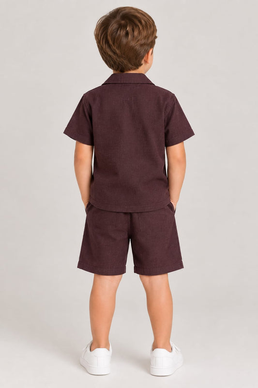 Conjunto Infantil Menino 03 Peças Marrom Buá