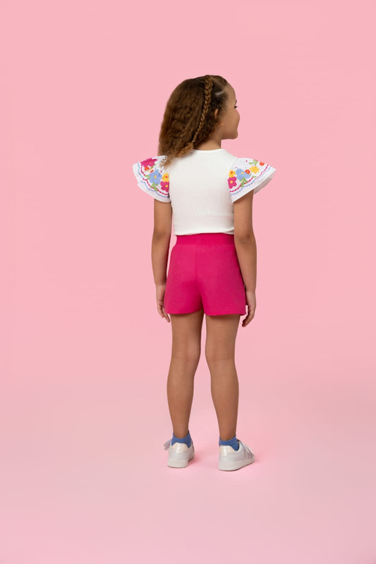 Conjunto Infantil Short Rosa