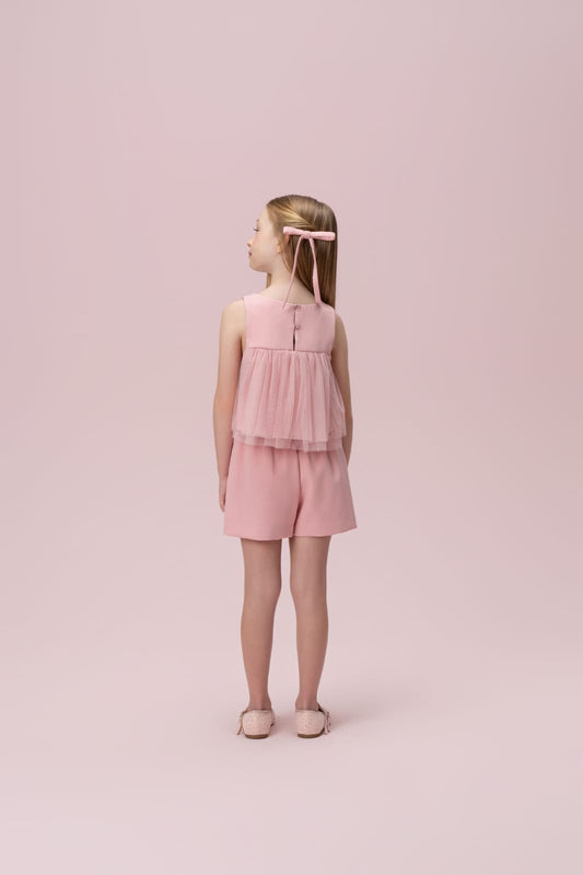 Conjunto Rosa Babados Petit Cherie