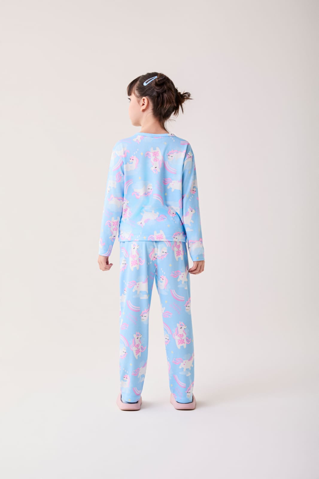 Pijama Infantil Azul Unicórnio Bimbi