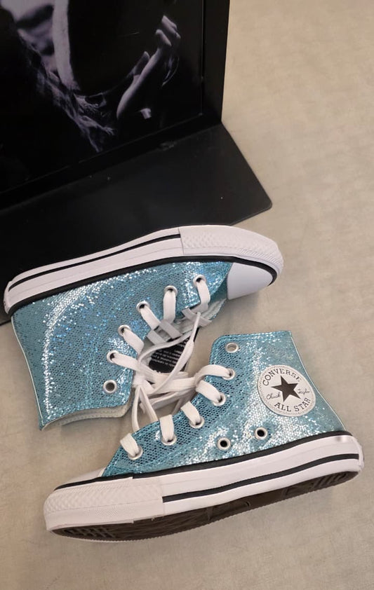 All Star Juvenil Chuck Taylor Holiday Disco Água