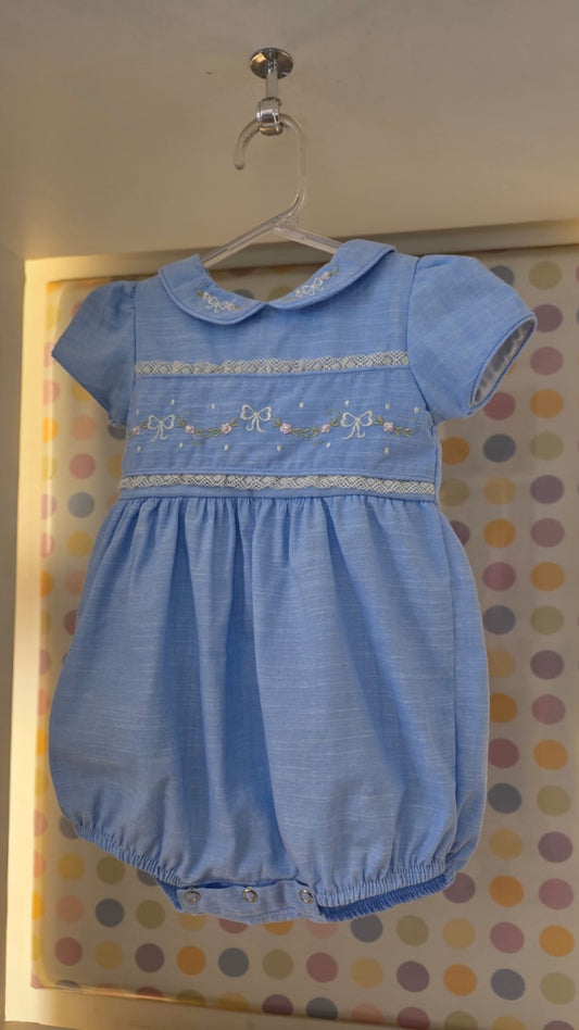 Homper Bebê Floral Azul Buá