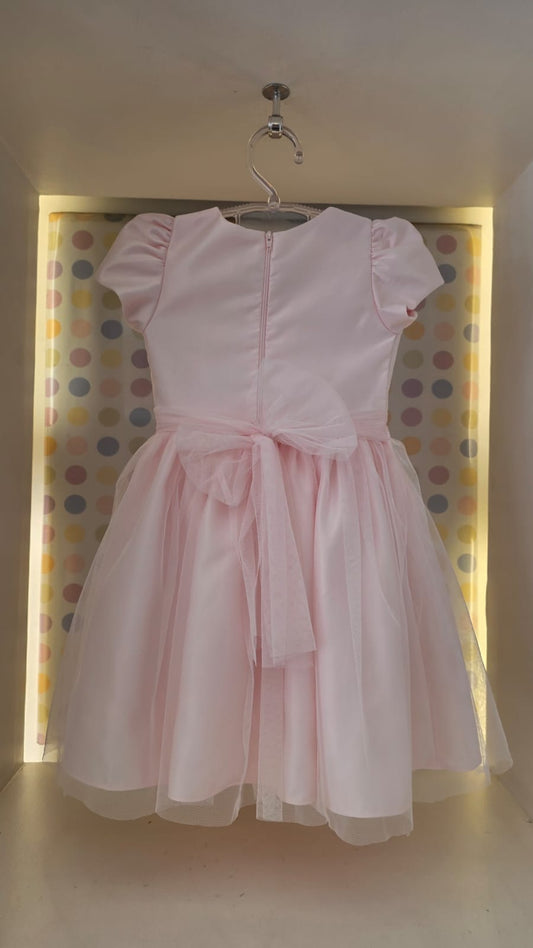 Vestido Infantil Rosa Flor Petit Cherie
