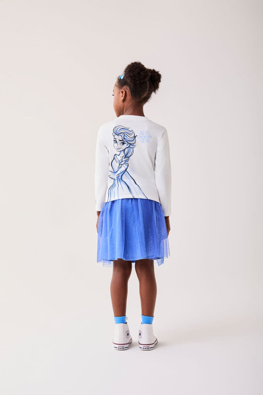 Conjunto Infantil Frozen Saia Tule Buá