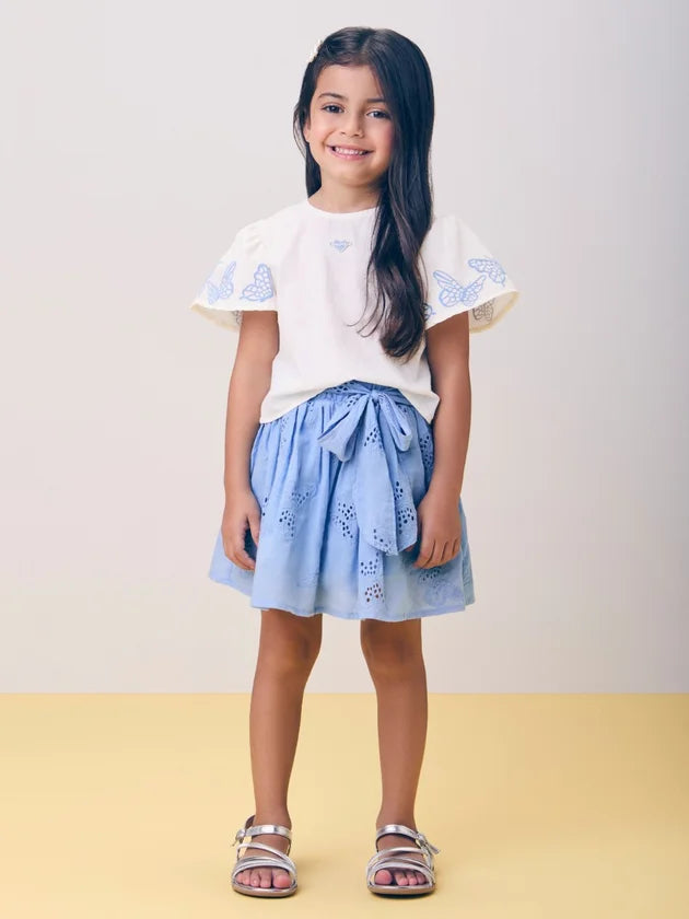 Conjunto Infantil Azul Borboletas Momi