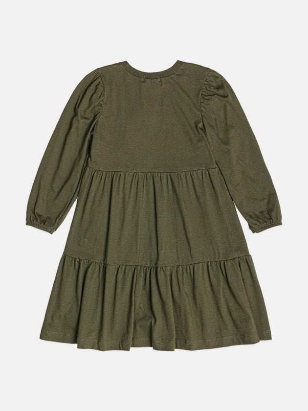 Vestido Infantil Verde Laço Momi