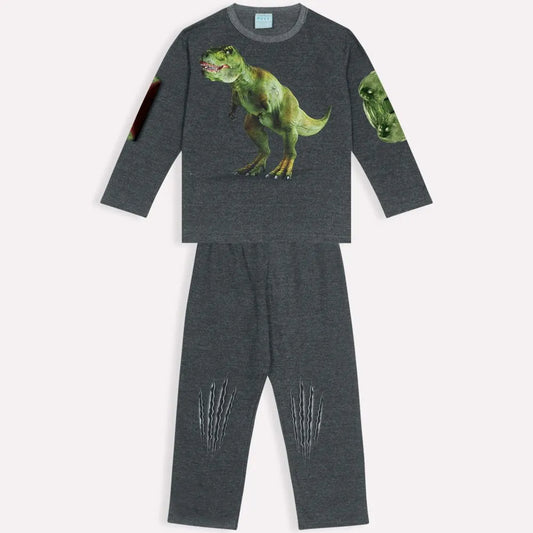 Pijama Dino Cinza