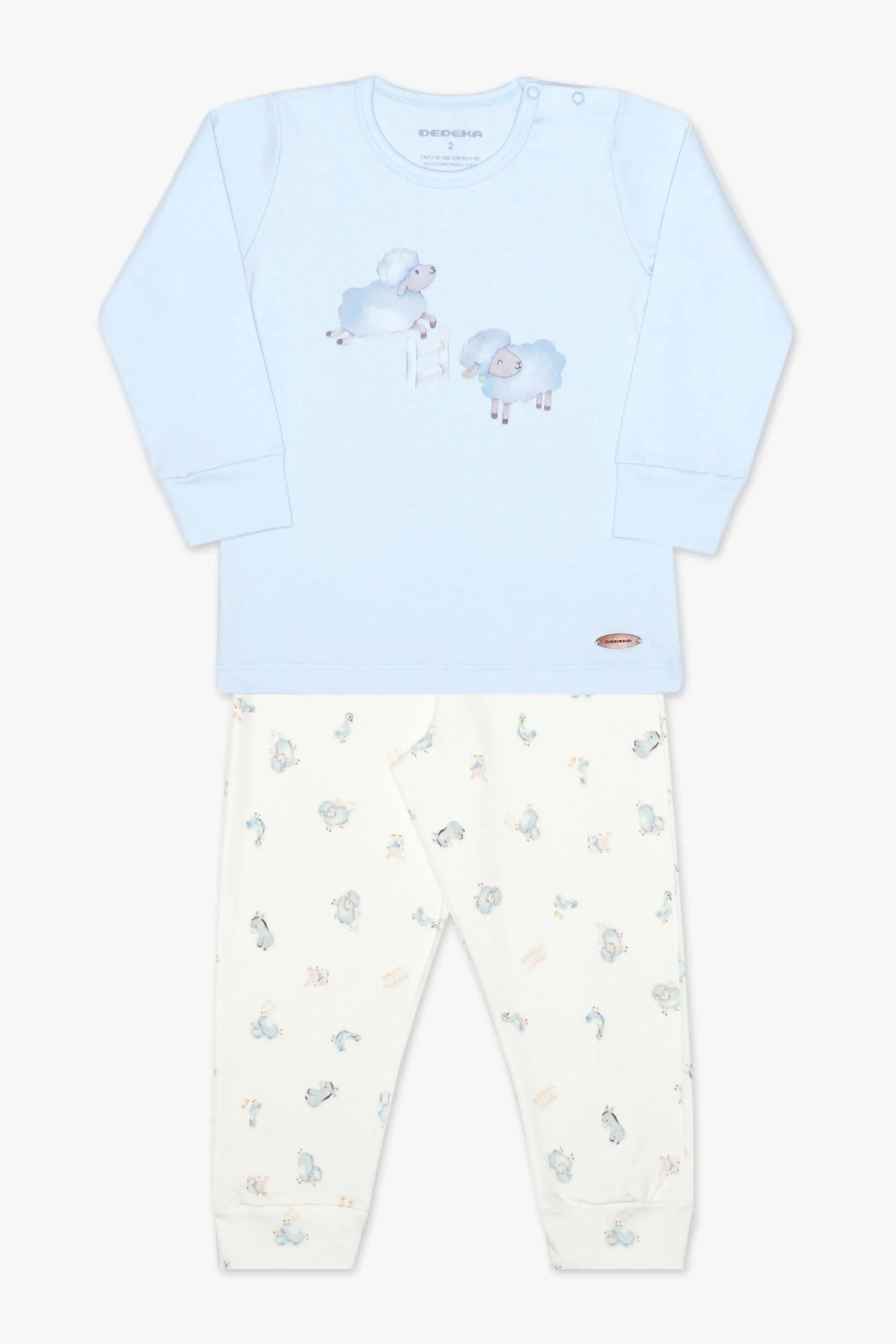 Pijama Azul Ovelhinhas Dedeka