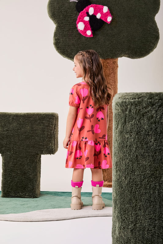 Vestido Infantil Tulipas Bimbi