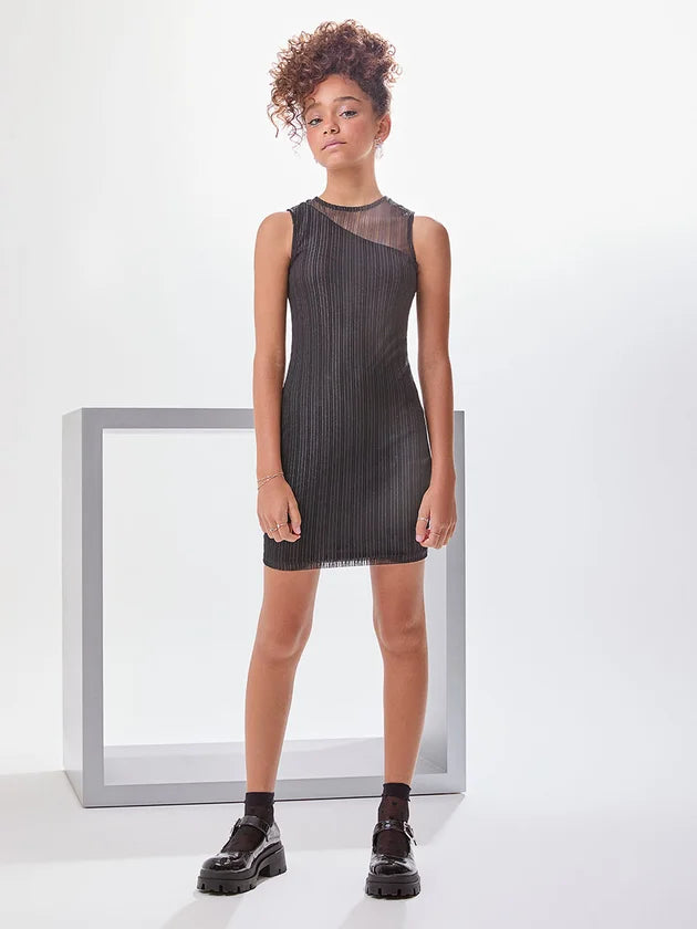 Vestido Tule Listrado Iam Authoria