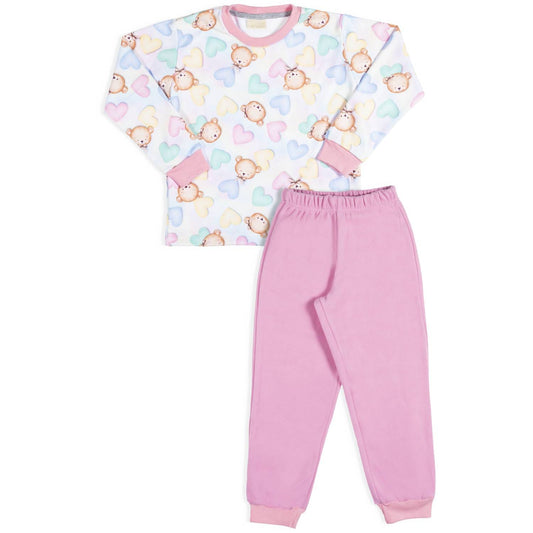 Pijama Urso Corações