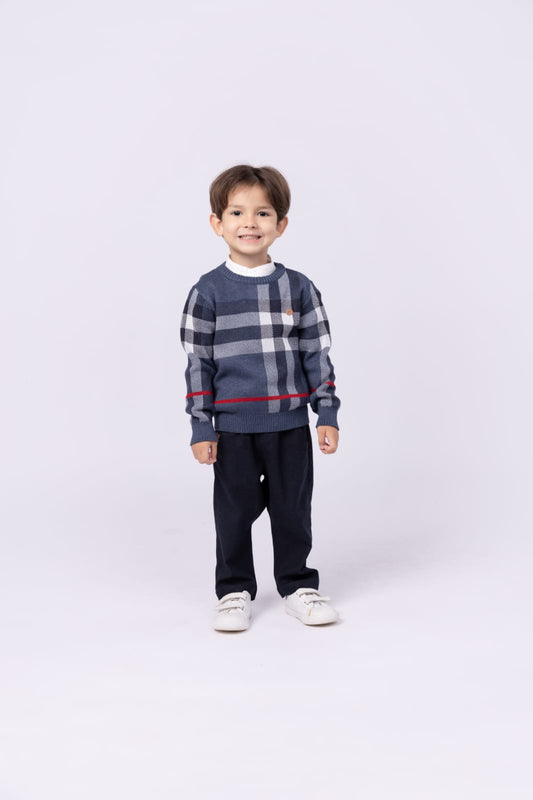 Blusa Tricot Marinho UM+UM