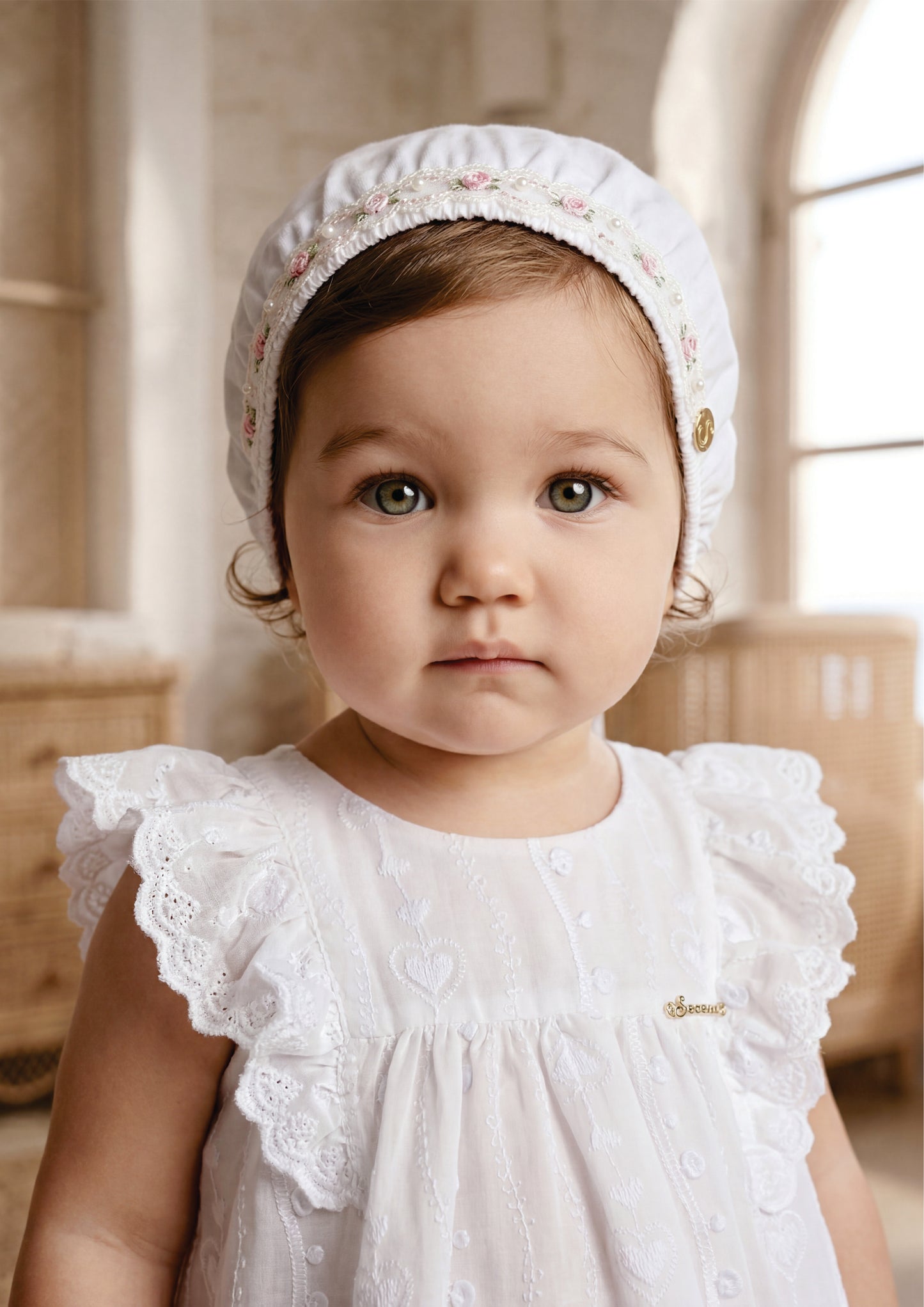 Vestido Bebê Menina Branco Buá