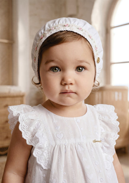 Vestido Bebê Menina Branco Buá