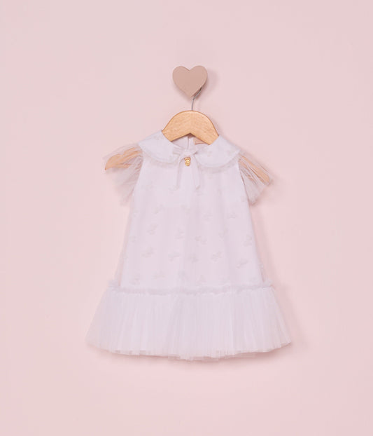 Vestido Bebê Tule Laços Buá