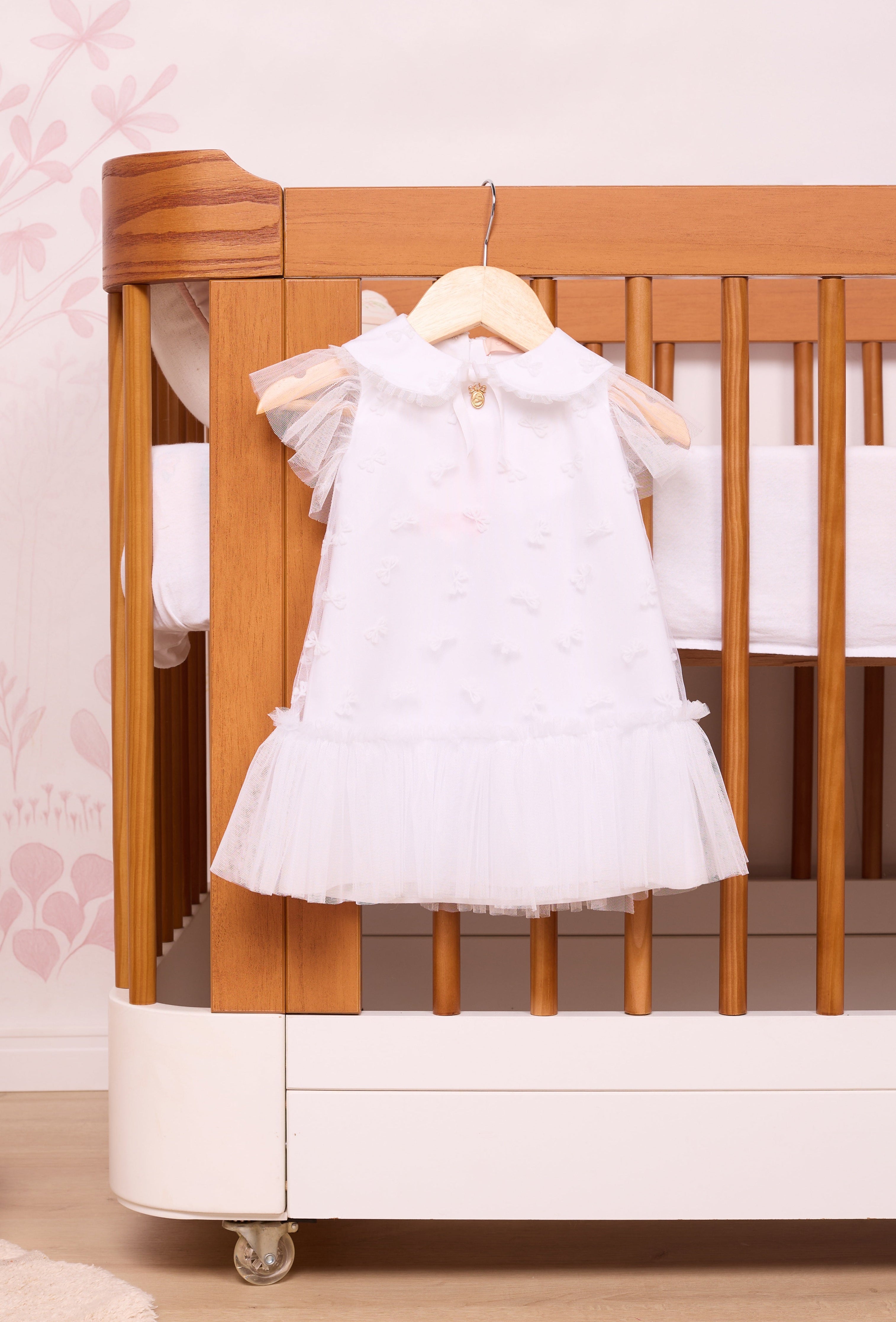 Vestido Bebê Tule Laços Buá