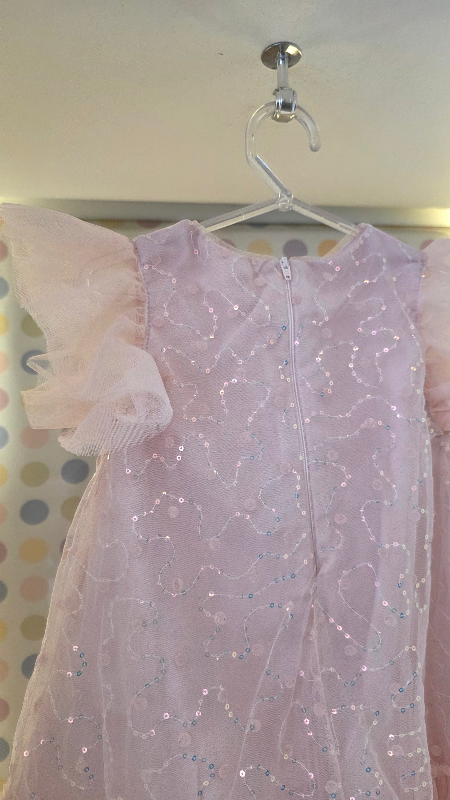 Vestido Infantil Rosa Paetê Petit Cherie