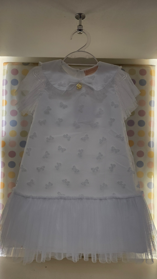 Vestido Bebê Tule Laços Buá