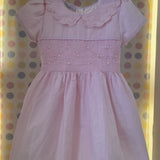 Vestido Bebê Rosa Festonê Buá