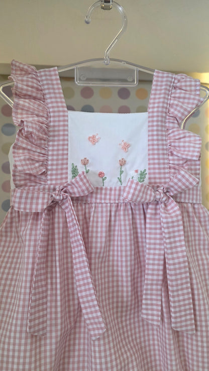 Homper Bebê Menina Rosa Xadrez Buá