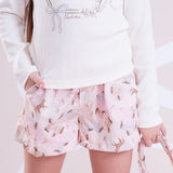 Short Infantil Rosa Cavalinhos Pituchinhus