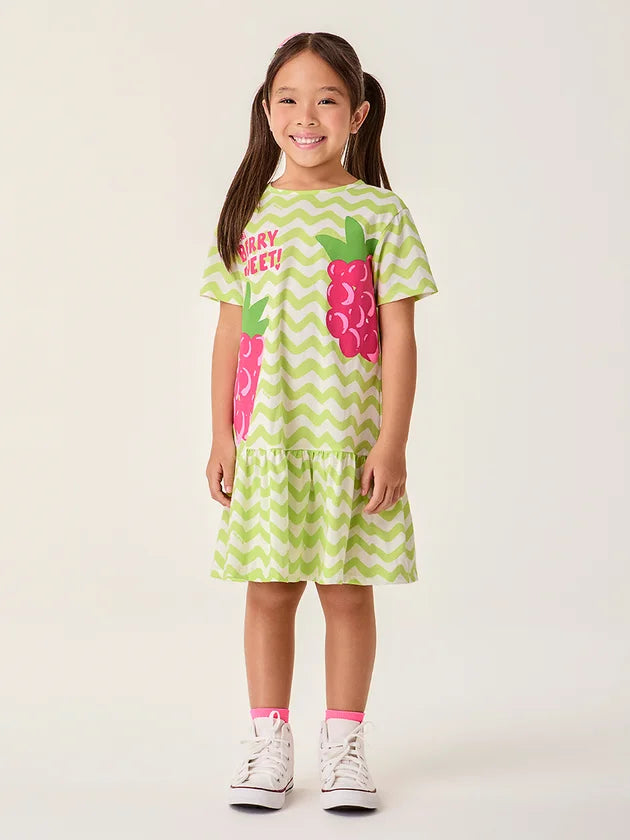 Vestido Infantil Menina Verde Buá