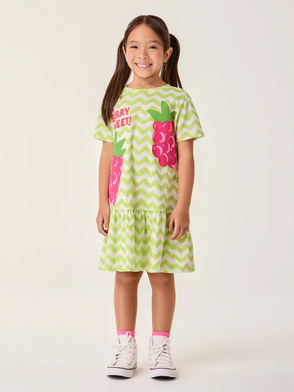 Vestido Infantil Menina Verde Buá