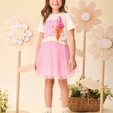 Conjunto Infantil Menina Rosa Sorvete Momi