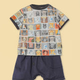 Conjunto Bebê Menino Pets em Algodão Green